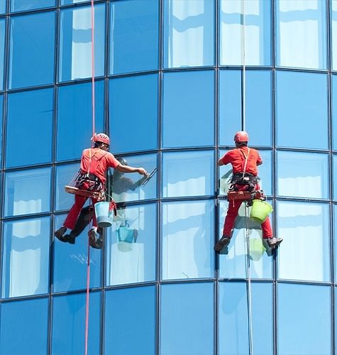 Мытье фасадов промальпинистами в Жуковском